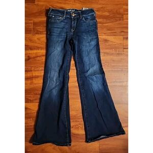 Ariat Womens Jeans Size SZ 28S Perfect Rise Flare Dark Wash Denim Stretch